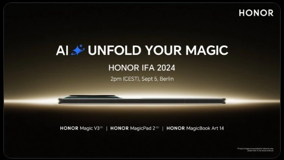 HONOR Magic V3 foldable smartphone with a sleek design and vibrant display