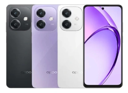 OPPO A3 back view featuring the 50MP rear camera and design.