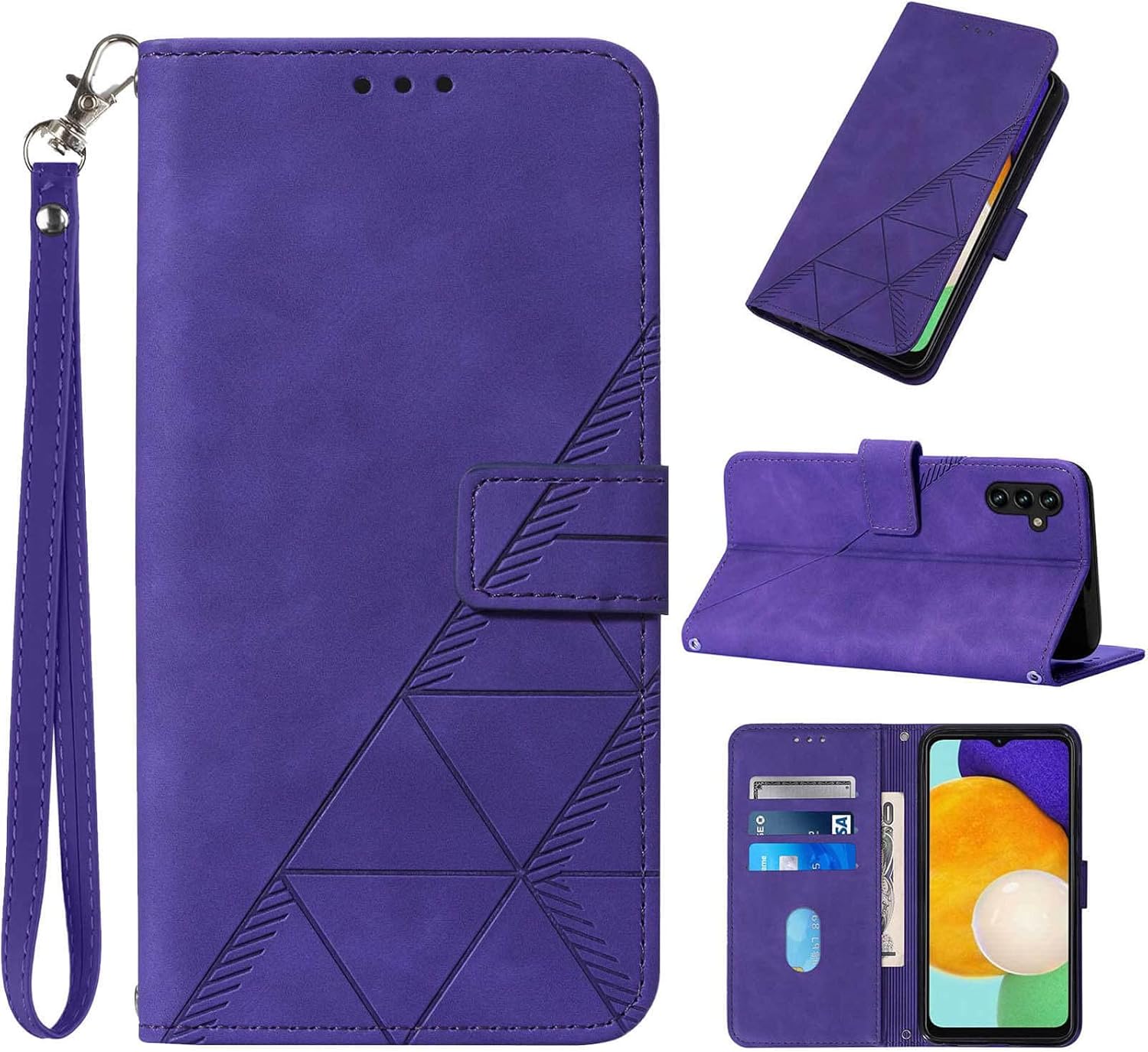 for samsung galaxy a14 5g case wallet card holder slots